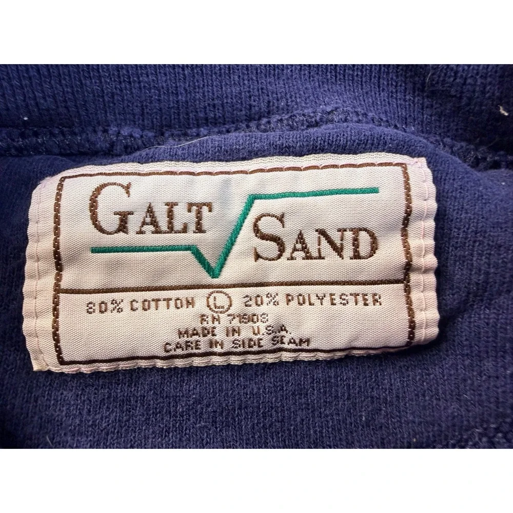 Vintage Galt Sand Golf Sweatshirt Large Navy Blue Cotton USA Crewneck Mens L